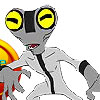 Alien Frog Coloring, free colouring game in flash on FlashGames.BambouSoft.com