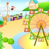 Amusement Park Decoration Game, jeu pour enfant gratuit en flash sur BambouSoft.com