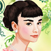 Audrey Hepburn Makeup, free beauty game in flash on FlashGames.BambouSoft.com