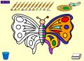 Butterfly Coloring, free colouring game in flash on FlashGames.BambouSoft.com