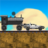 La scène du train de Retour vers le futur, jeu de voiture gratuit en flash sur BambouSoft.com