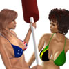 Beach Catfight, free fighting game in flash on FlashGames.BambouSoft.com