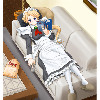 Beautiful Maid, free cartoons jigsaw in flash on FlashGames.BambouSoft.com