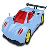 Blue fast car coloring, free colouring game in flash on FlashGames.BambouSoft.com