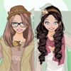 Boho Chic Sisters dress up game, free dress up game in flash on FlashGames.BambouSoft.com