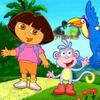 Dora's Dream World, free cartoons jigsaw in flash on FlashGames.BambouSoft.com