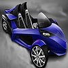 Dark blue concept car puzzle, free vehicle jigsaw in flash on FlashGames.BambouSoft.com