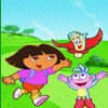 Dora the Explorer 5 Jigsaw Puzzle, free cartoons jigsaw in flash on FlashGames.BambouSoft.com