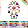 Ferris wheel Coloring, free colouring game in flash on FlashGames.BambouSoft.com