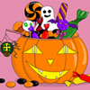Halloween Treats Coloring, free colouring game in flash on FlashGames.BambouSoft.com