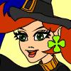 Young Witch Halloween Coloring Game, free colouring game in flash on FlashGames.BambouSoft.com