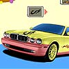 Coloriage de la voiture Jaguar XJ, jeu de garon gratuit en flash sur BambouSoft.com
