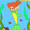 Kid's coloring: Beautiful mermaid, free colouring game in flash on FlashGames.BambouSoft.com