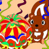 Kid's coloring: The big cake, free colouring game in flash on FlashGames.BambouSoft.com