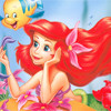 Little Mermaid, free cartoons jigsaw in flash on FlashGames.BambouSoft.com