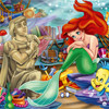Little Mermaid Jigsaw 5, free cartoons jigsaw in flash on FlashGames.BambouSoft.com
