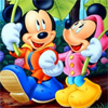 Sliding puzzle game Mickey And Minnie Mouse Puzzle
