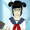 Mega School girl dress up game, free dress up game in flash on FlashGames.BambouSoft.com