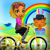 Mina on Bike, free dress up game in flash on FlashGames.BambouSoft.com