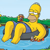 Puzzle: The Simpsons Family, free cartoons jigsaw in flash on FlashGames.BambouSoft.com