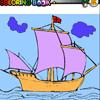 pirate ship coloring game, jeu de coloriage gratuit en flash sur BambouSoft.com