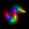 Rainbow Worm, free arcade game in flash on FlashGames.BambouSoft.com