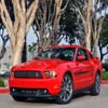 Red Ford Mustang, free vehicle jigsaw in flash on FlashGames.BambouSoft.com