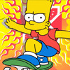 Simpsons Bart Skater, free cartoons jigsaw in flash on FlashGames.BambouSoft.com