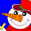 Snowman Coloring Game, free colouring game in flash on FlashGames.BambouSoft.com