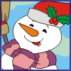 Snowman Game, jeu de coloriage gratuit en flash sur BambouSoft.com