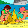 Summer holiday - Rossy Coloring Games, free colouring game in flash on FlashGames.BambouSoft.com