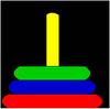 Puzzle game Tower of Hanoi